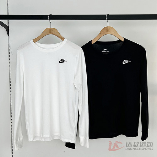 Nike耐克女子小标刺绣纯棉长袖