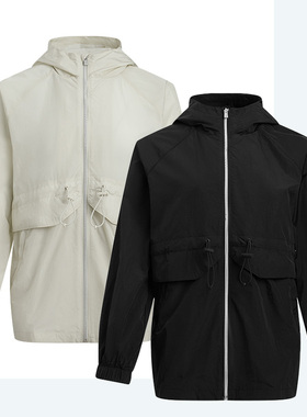 25新款UA安德玛女子外套EF Crinkle Wvn梭织连帽运动夹克6005994