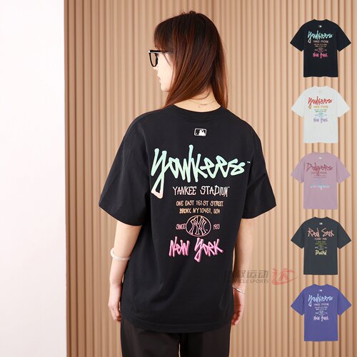 MLB短袖男女NY凉感休闲运动T恤