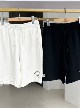 25新款MLB情侣短裤男女NY小标字母刺绣针织休闲运动裤3ASPB0953