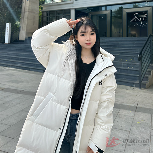 MLB男女连帽长款运动羽绒服