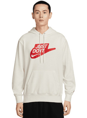 26新款Nike耐克男子卫衣CLUB新年款字母印花连帽运动套头衫IF0692