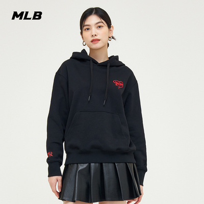 MLB男女NY爱心连帽运动卫衣
