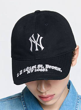26新款MLB棒球帽男女NY刺绣复古做旧情侣休闲运动鸭舌帽3ACPB026N