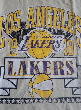 正品NBA 洛杉矶湖人队复古T恤衫投篮服球衣全新