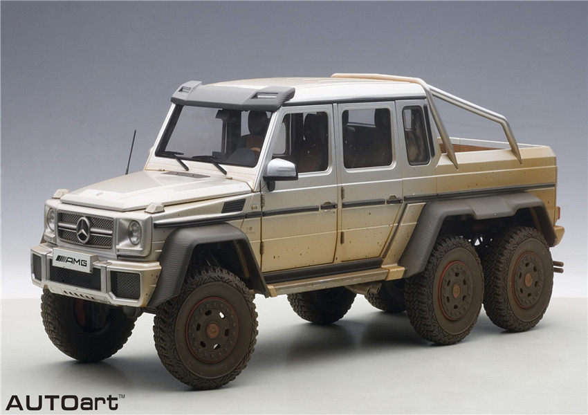 1:18奥拓Autoart 奔驰 Benz G63 AMG 6x6 越野车泥泞版汽车模型