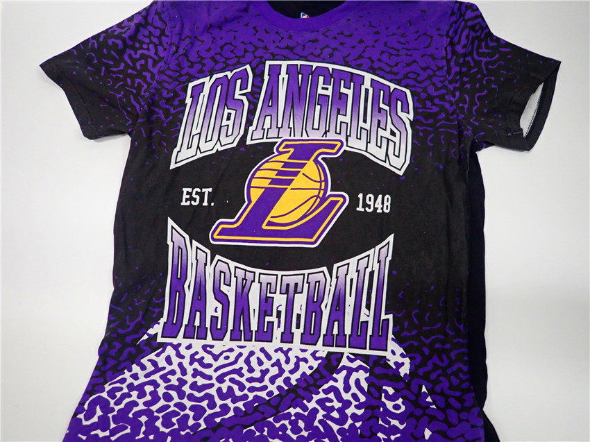 全新NBA洛杉矶湖人队圆领衫T恤球衣队服篮球服背心运动
