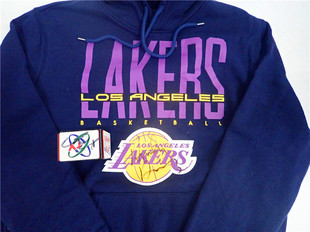 NBA洛杉矶湖人KOBE 科比布莱恩特亲笔签名卫衣帽衫外套篮球服球衣