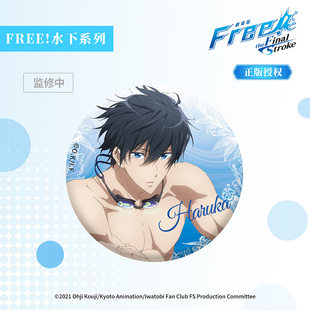 潮可玩 free!男子游泳部 冰箱贴 水下 七濑遥 徽章 正版吧唧国谷