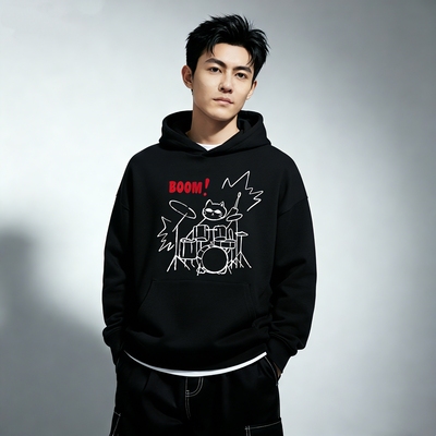 coolplan卫衣青少年加绒加厚男士男2025新款连帽男款长袖打底衫