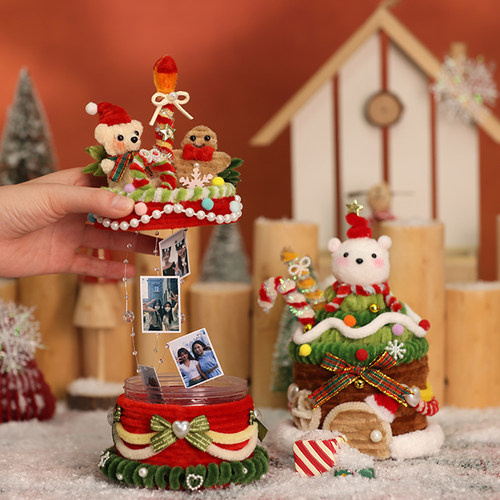 扭扭棒蛋糕收纳盒圣诞节礼物