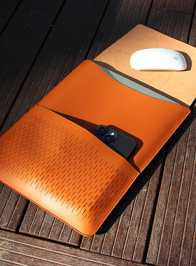 适用新M3苹果macbookpro14保护套m2air壳13寸m1配件皮套内胆包m2macbookair13.6英寸保护壳蜂巢收纳带鼠标垫