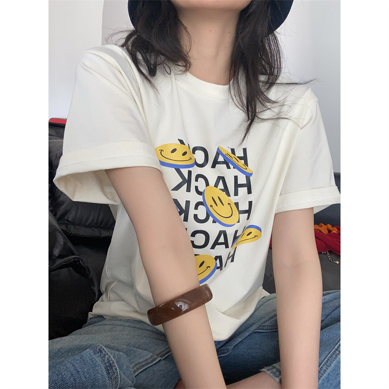 NSS品质女装独家原创治愈系笑脸短袖元气可爱的印花短袖t恤女夏,女装/女士精品,T恤,淘宝优惠券,粉丝福利购,淘宝优惠卷