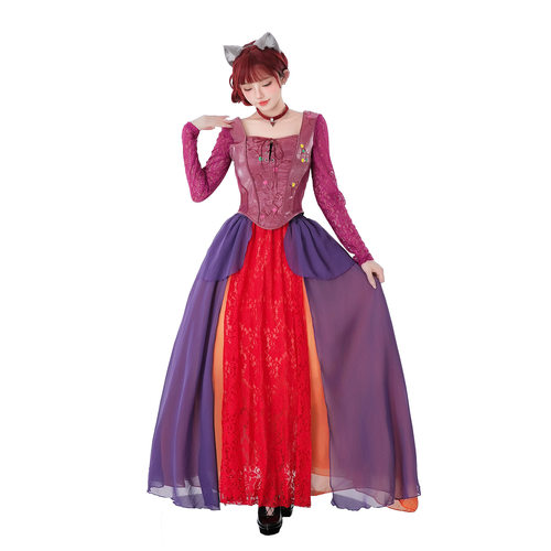 女巫也疯狂2万圣节服装女巫装巫婆狂欢节表演服女王中世纪连衣裙