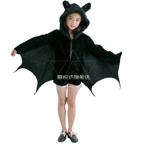 万圣节儿童服装恐怖吸血鬼蝙蝠恶魔服装cos童装角色扮演表演服装