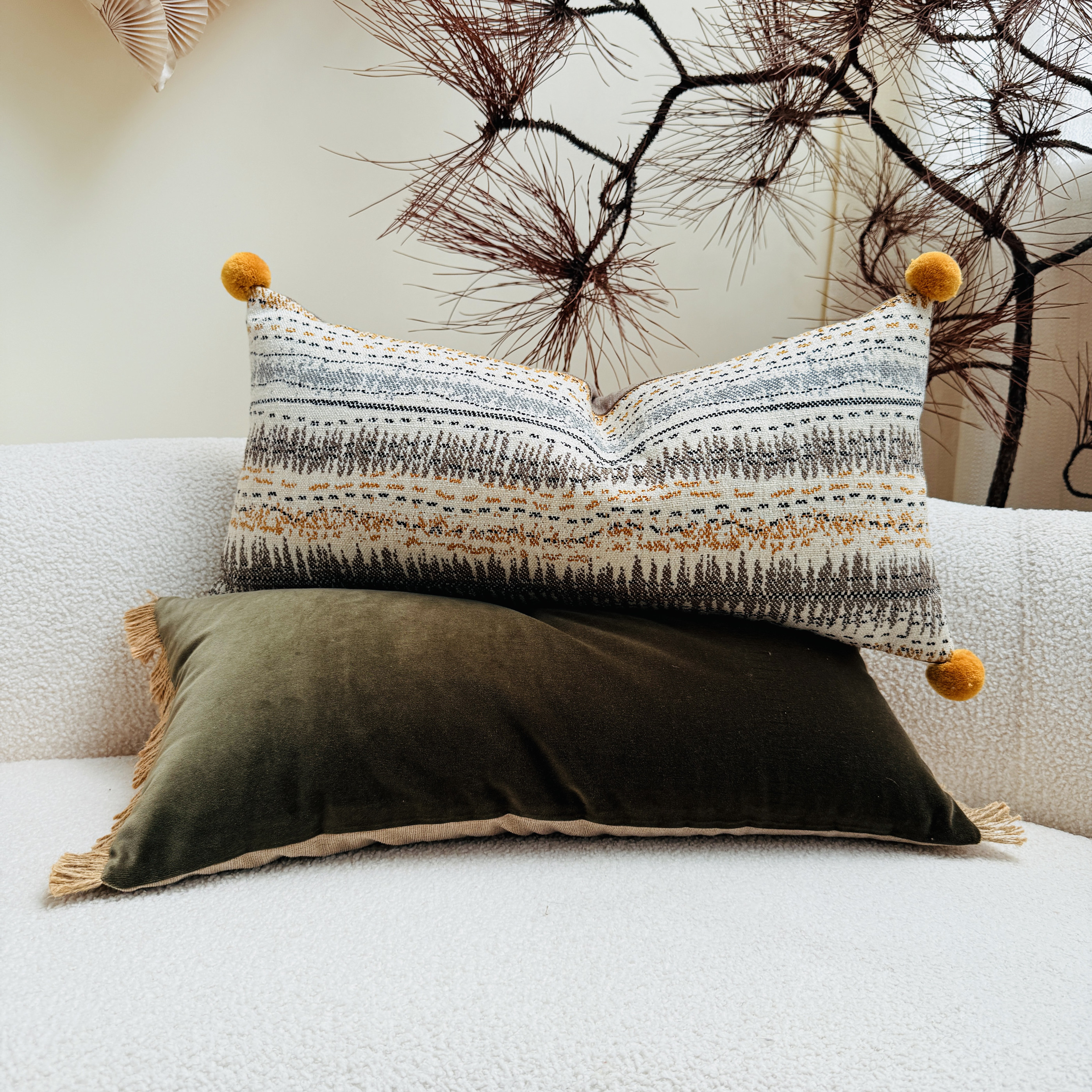 小众原创设计中式美式法式中古复古抱枕靠垫30x60长条腰枕腰靠