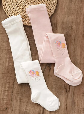 韩国KidsFUTURE女童连裤袜水钻卡通可爱打底裤袜卡通独角兽儿童袜