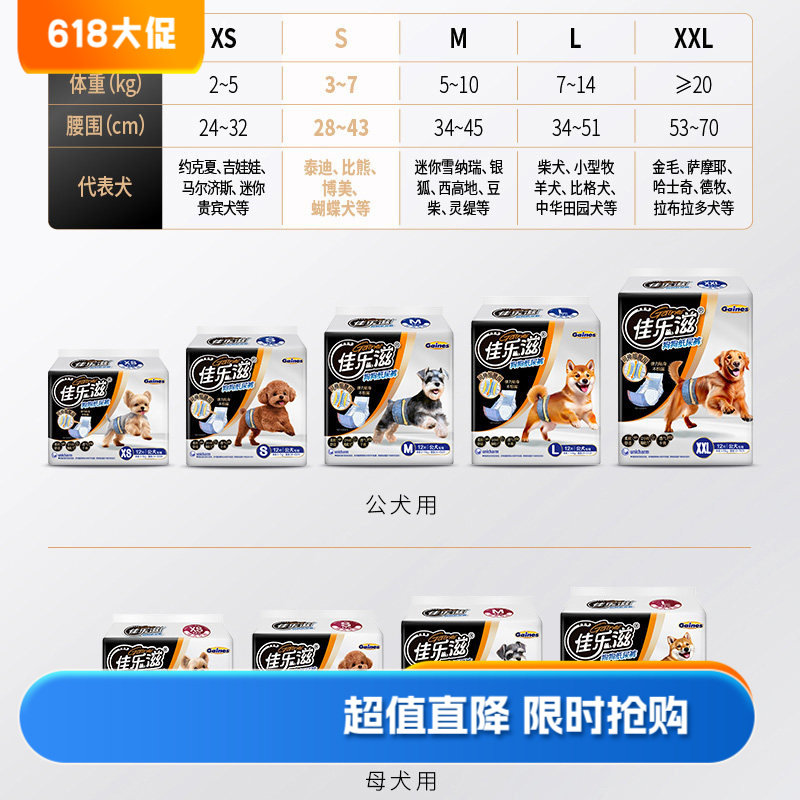 礼貌裤公狗母犬佳乐滋日本进口