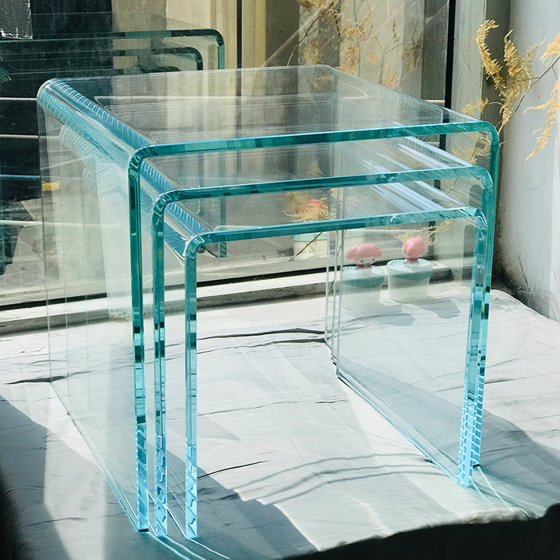 现代创意风床头几沙发侧边柜家用小客厅卧室玻璃茶几超白透明,住宅家具,茶几,淘宝优惠券,粉丝福利购,淘宝优惠卷