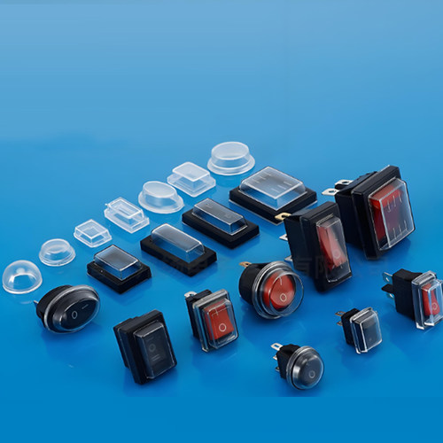 KCD1/3/4一体式船型开关防水防尘帽透明保护罩帽子船形翘板开关