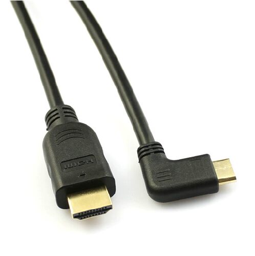 0.5米 长1.4版hdmi转迷你hdmi大转小弯头mini HDMI高清线/数据线