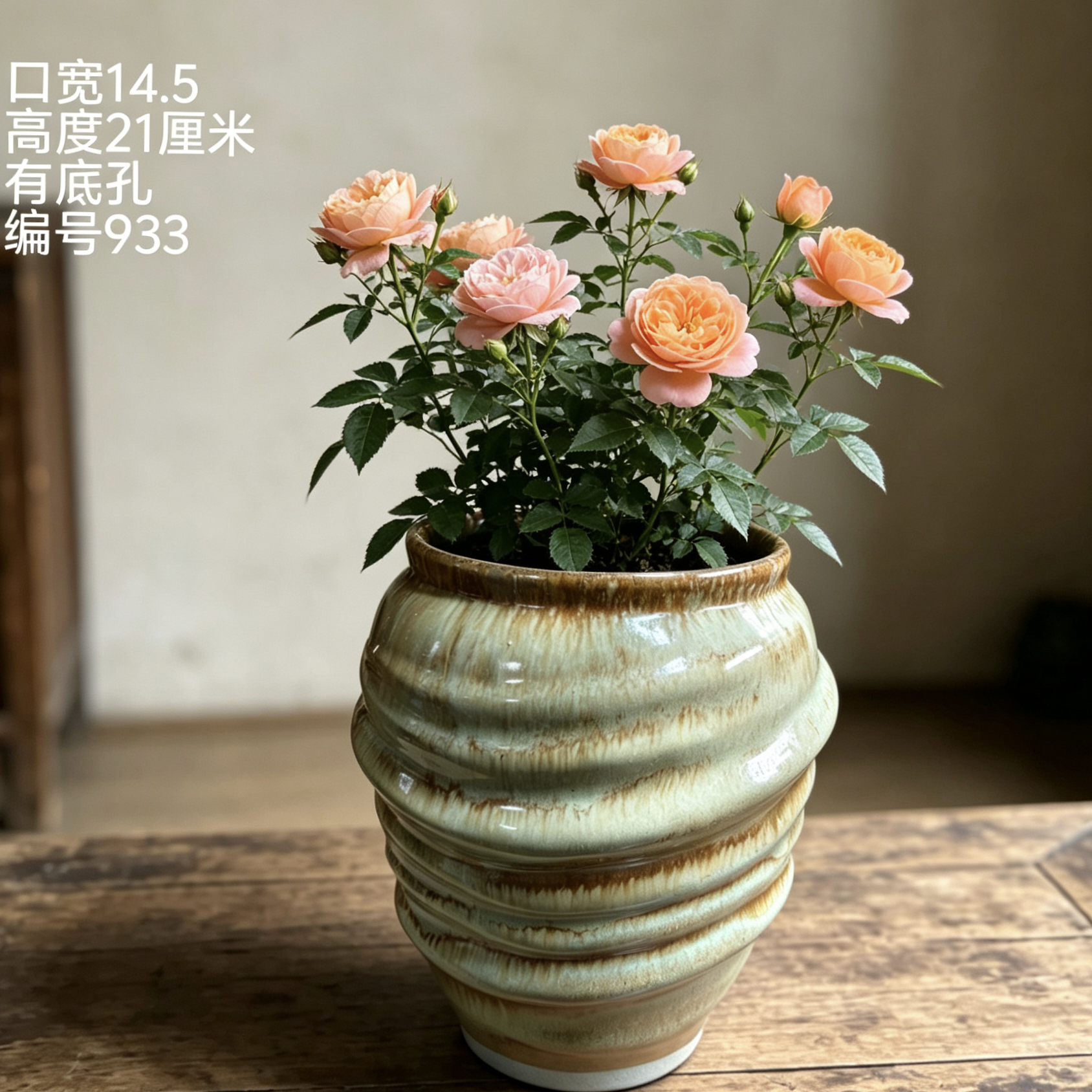 粗陶复古三角梅老桩盆景多肉蝴蝶兰田园异形阳台复古花盆月季盆