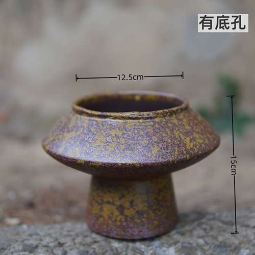 紫砂花盆手工粗陶花盆复古透气多肉蝴蝶兰三角梅盆多肉植物复古