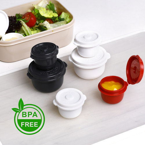日本进口BPA FREE迷你酱料盒沙拉酱盒便携拌饭香松盒咖啡豆分装盒