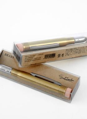 ERAL Brass 黄铜木轴铅笔 黄铜便携笔日本旅行者 安全手账TN延长