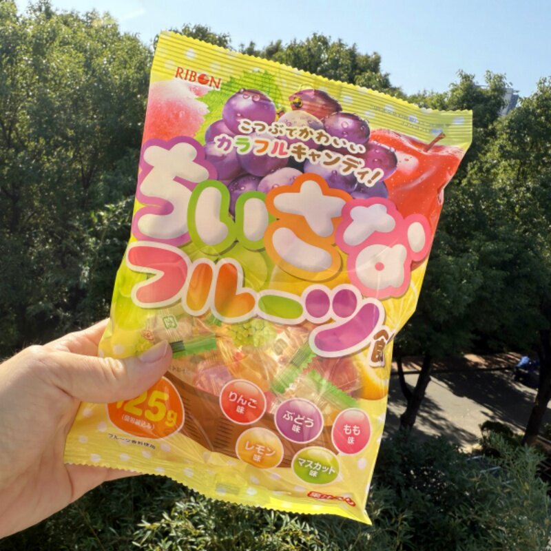 日本进口零食品理本什锦水果味糖果迷你多彩果汁硬糖多口味喜糖