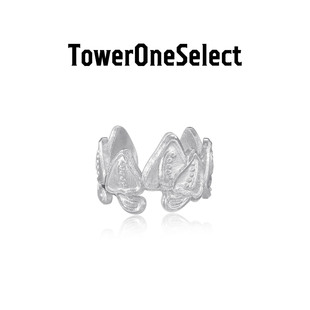TowerOneSelect官方店GLYPHS呼呼菌蘑菇开口可调节铜镀铑食指戒指
