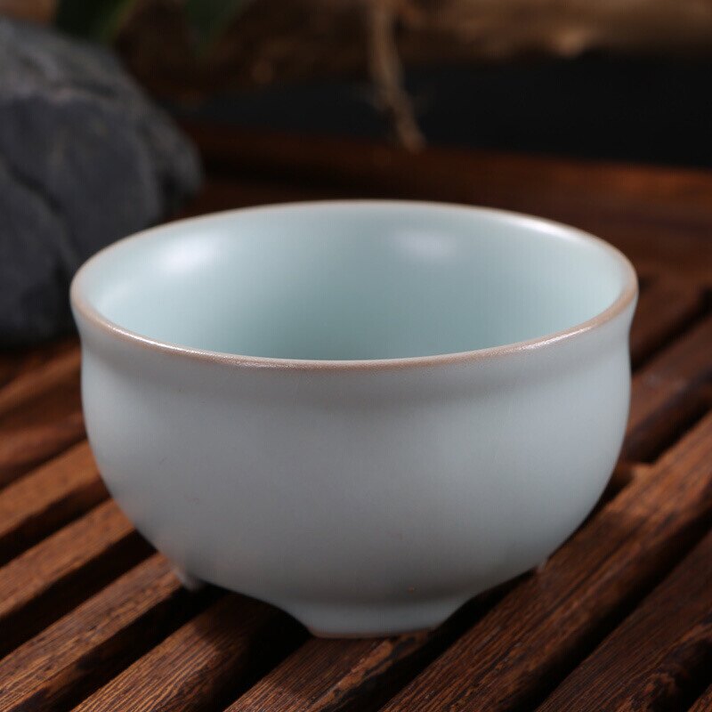 全新正品 东道汝窑 圆融杯 单杯 套装拆卖 开片可养汝窑 汝窑茶杯