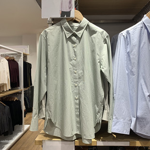 M479078女装全棉条纹衬衫/长袖衬衣空调衫薄外套通勤上衣