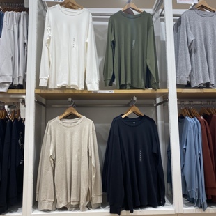 M479783男装女装柔软圆领T恤/休闲长袖上衣25秋冬新款