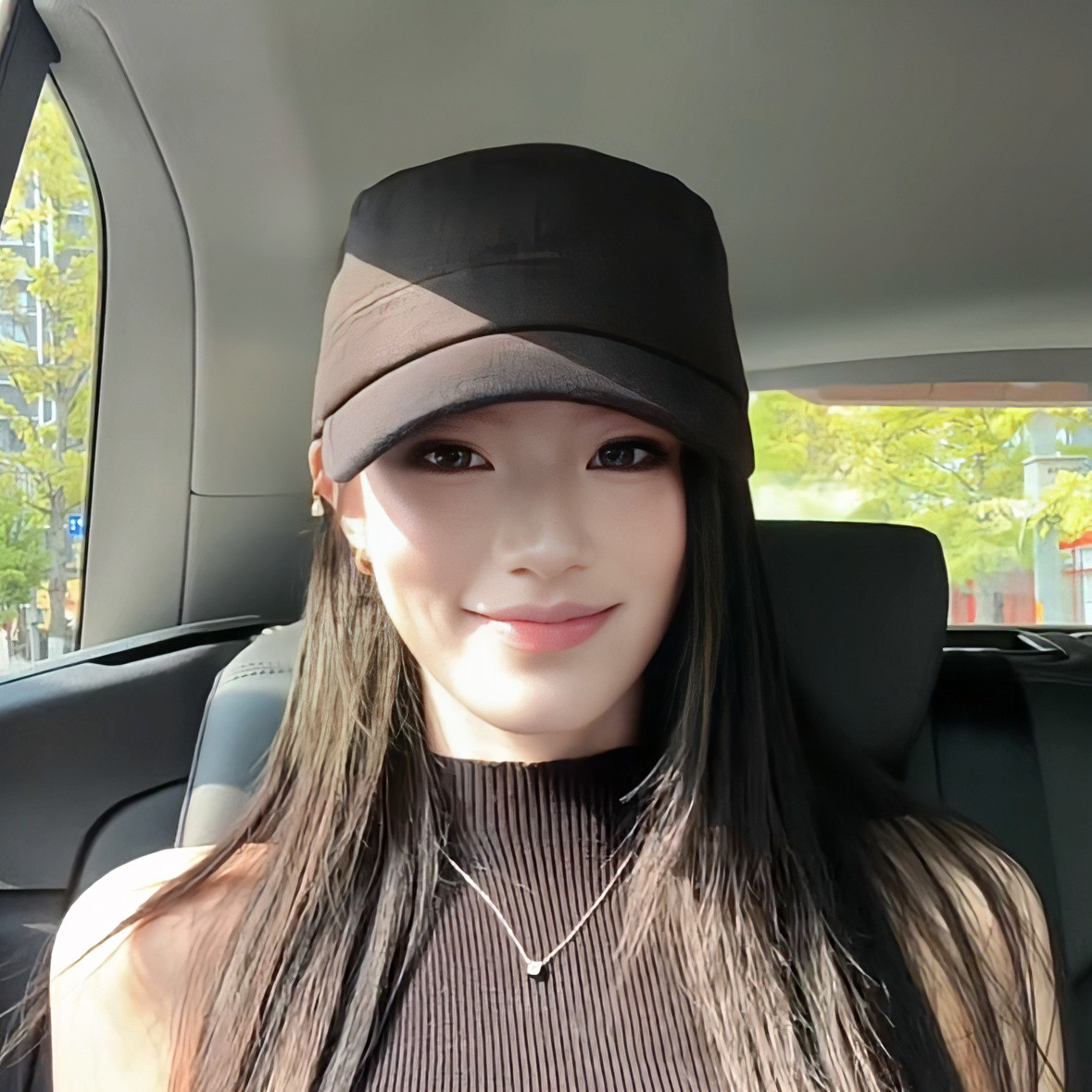 Partyme手工法式复古平顶帽子韩版四季透气薄款气质英伦鸭舌帽女图片