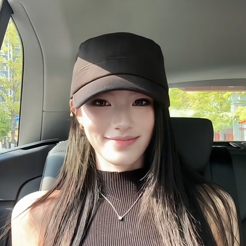 Partyme手工法式复古平顶帽子韩版四季透气薄款气质英伦鸭舌帽女