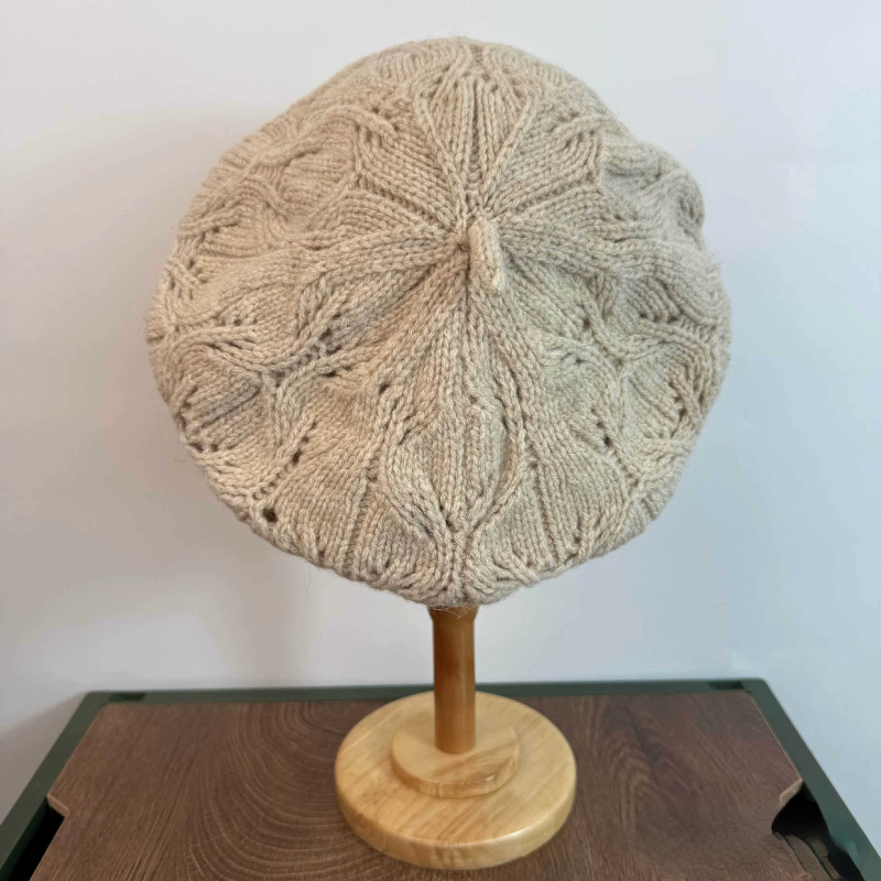 partyme手工毛线贝雷帽子女秋冬毛线针织显脸小韩系高端大头围帽