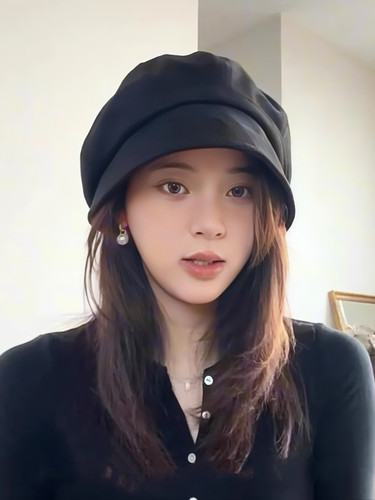 娜娜同款秋冬文艺麂皮绒网红冷帽显脸小八角帽日系渔夫帽子新疆游
