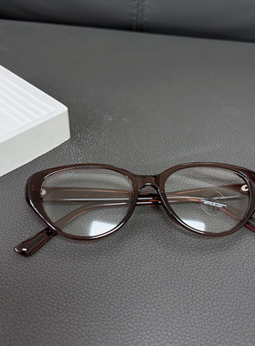 partyme手工猫眼茶色眼镜超轻平光韩系素颜神器眼睛潮流甜美可爱