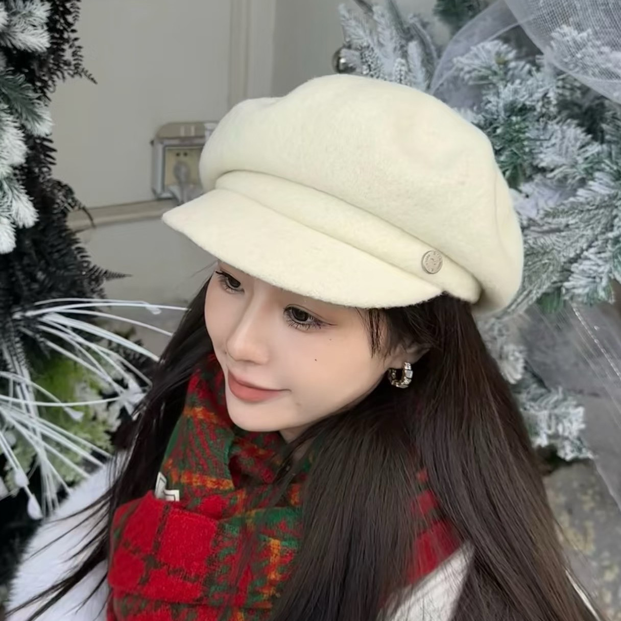 partyme手工简约毛呢贝雷帽鸭舌百搭蓓蕾帽英伦复古风报童帽圆扣,服饰配件/皮带/帽子/围巾,帽子,淘宝优惠券,粉丝福利购,淘宝优惠卷