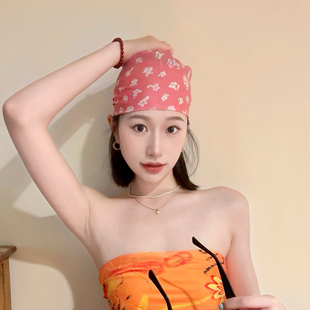 娜扎宅女同款腰果花绑发丝巾女个性复古发带菱形头巾编发飘带发饰