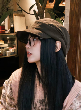 Partyme手工褶皱云朵贝雷帽女川西旅游复古文艺鸭舌帽设计感薄款