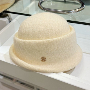 partyme手工帽子女秋冬小礼帽洋气短檐鸭舌帽圆顶马术帽千金名媛