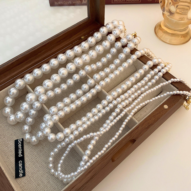 王灿韩国大珍珠项链百搭项饰