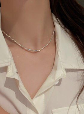 手工韩国简约几何金属项链颈链时尚个性锁骨链百搭项饰女