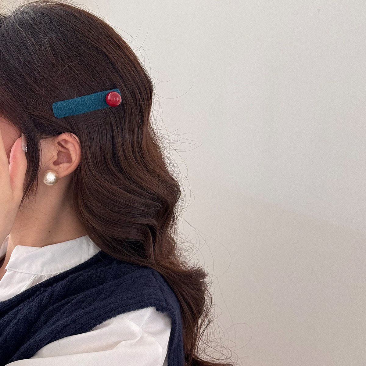 韩系秋冬撞色发夹女侧边刘海一字夹2025新款碎发发卡夹子头饰边夹