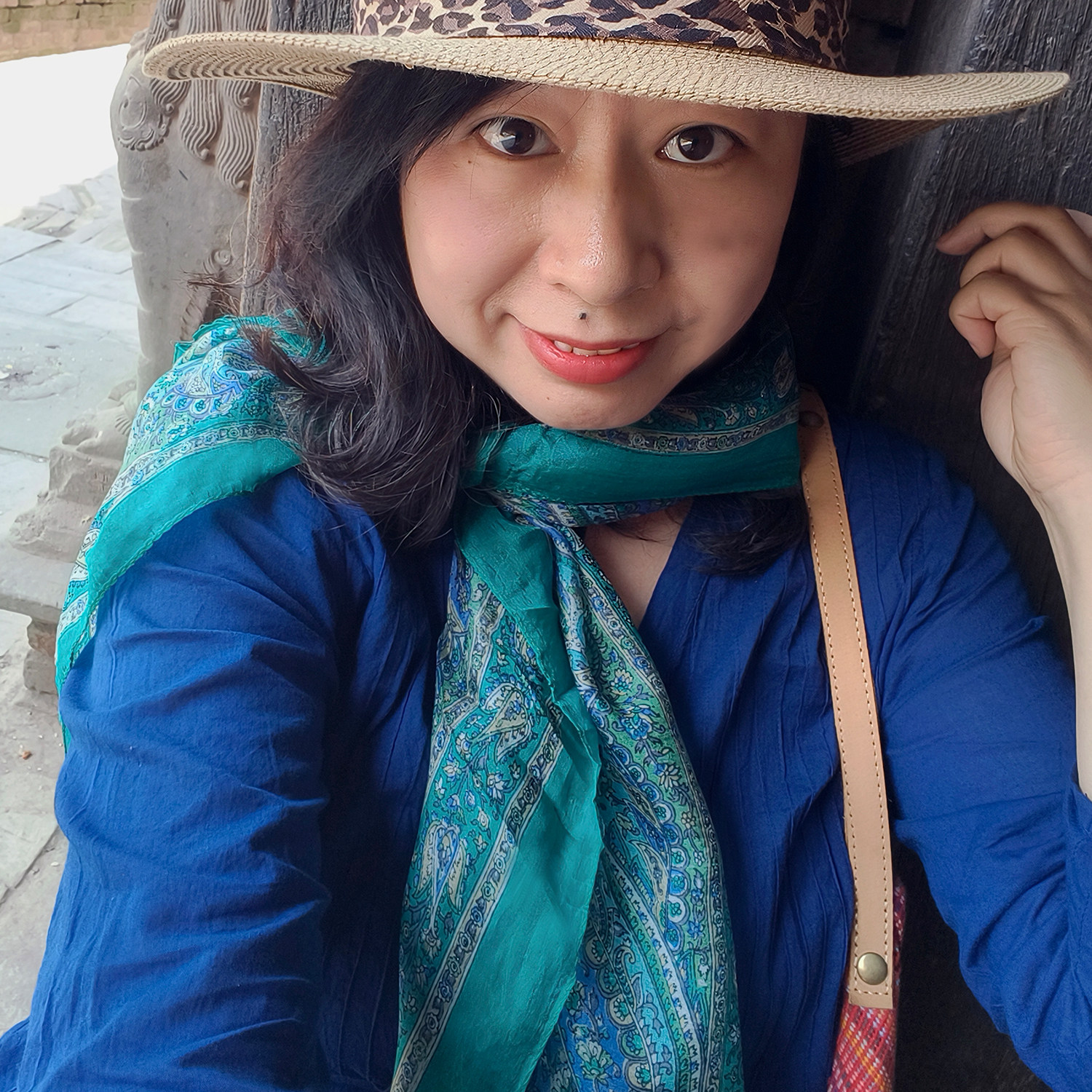 霓幻彩色印度丝巾-天然真丝腰果花风格彩色波西米亚风