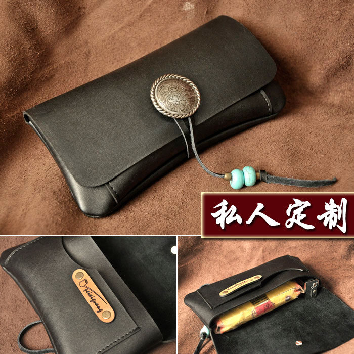 手卷烟包原创真皮新款小巧便携礼品手卷包送男朋友可定制签名SJ-2