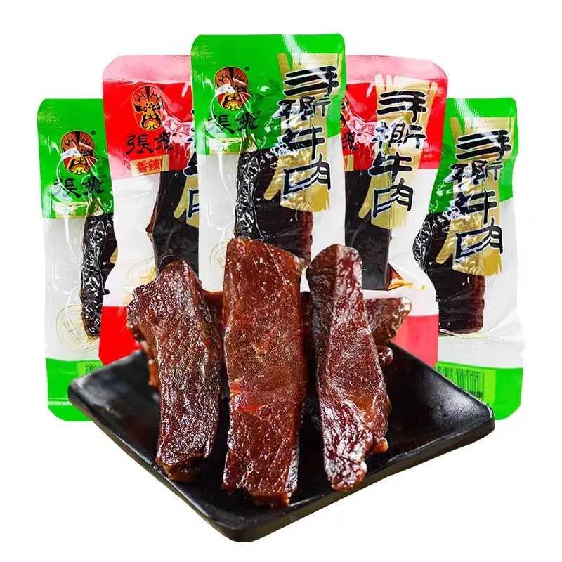 张飞手撕牛肉散称独立小包装四川特产香辣五香风干牛肉条零食