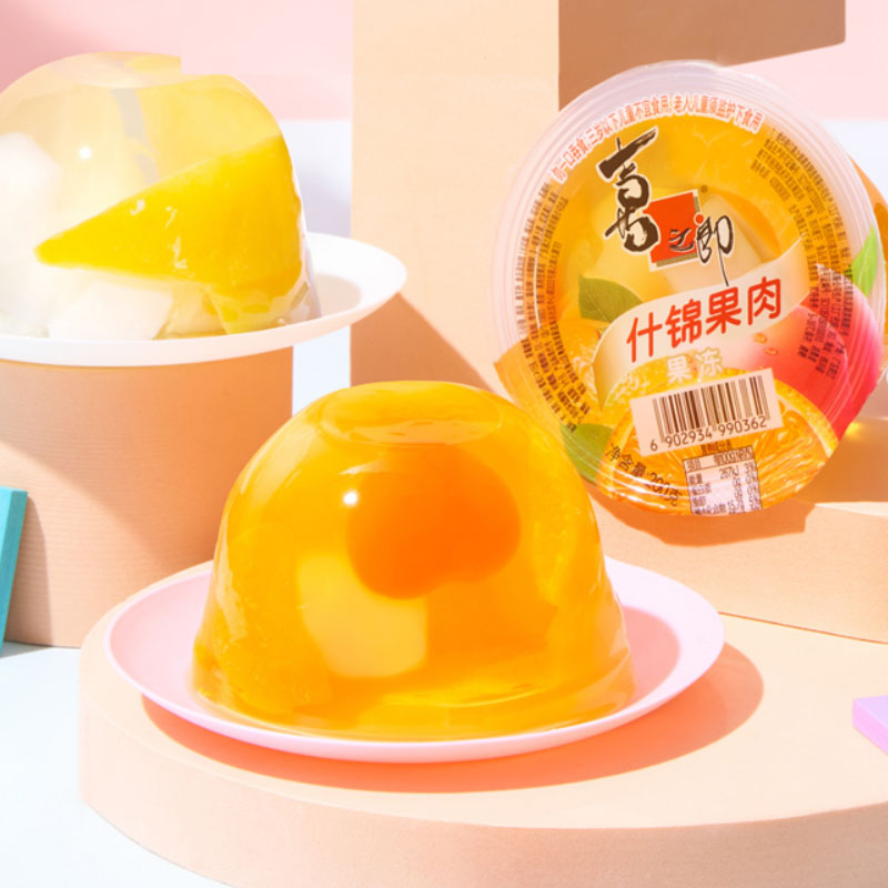 喜之郎果肉果冻大杯200克*5杯儿童休闲什锦果肉儿童碗装零食小吃